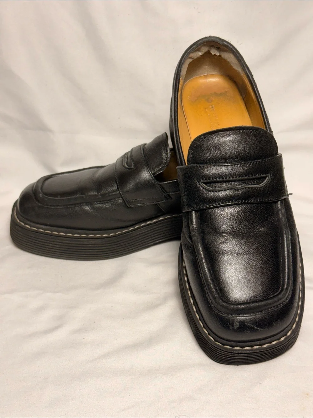 TONY BIANCO Granite Platform Penny Loafers